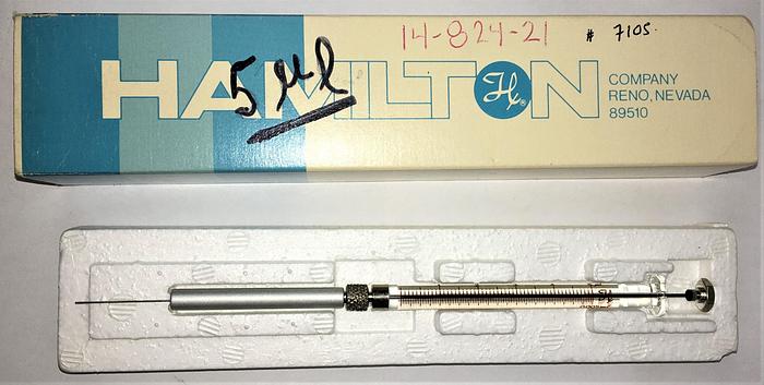 Used Hamilton 88000 Microliter #7105KH Injection Syringe - 5 μL