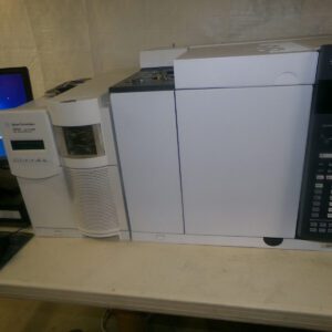 A picture of a gas chromatograph mass spectrometer.
