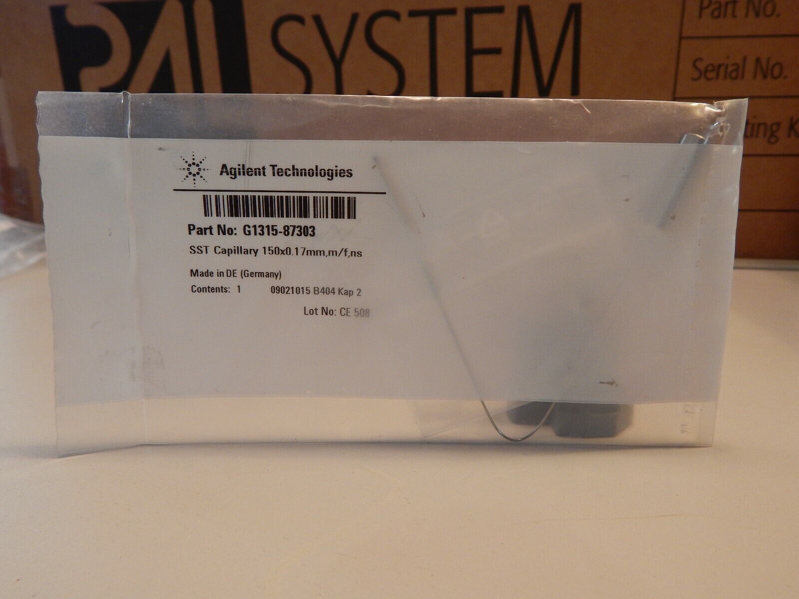 A package of Agilent Technologies capillary.